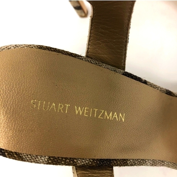 Stuart Weitzman camouflage t strap heel green camouflage 9 NWT - Picture 6 of 10